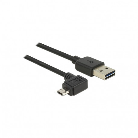 "DELOCK Kabel EASY USB 2.0-A > EASY Micro-B links/rechts gewinkelt Stecker/Stecker 1 m"