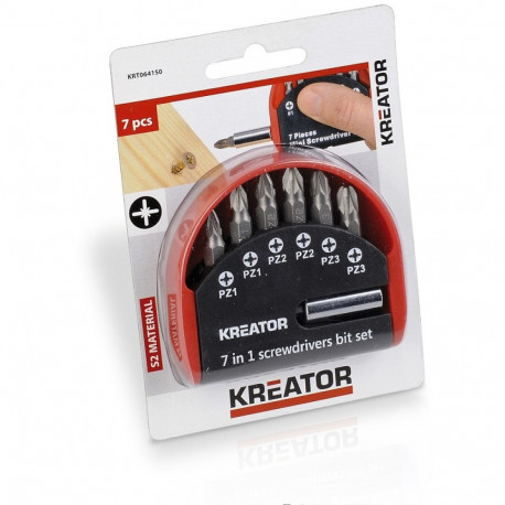 Bit set PZ1, PZ2, PZ3 (7pcs.) Kreator