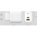 Silicon Power charger USB-C/USB QM25 30W, white (opened package)