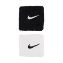 Frotki na rękę Nike Swoosh Wristbands 2 szt. biało-czarne N1012405036OS