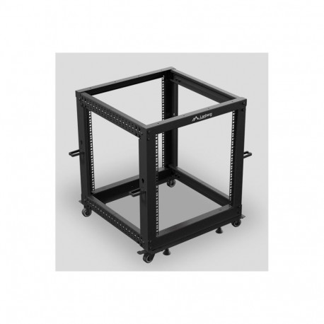 LANBERG Open rack 19inch 12U 600x600-1100 adjustable black