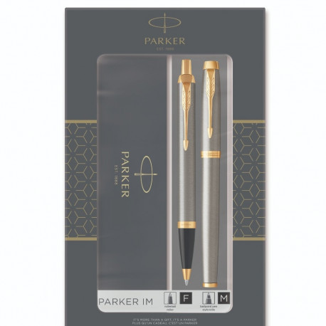 Kinkekomplekt Parker IM Brushed Metal GT DUO,tindipliiats+pastapliiats