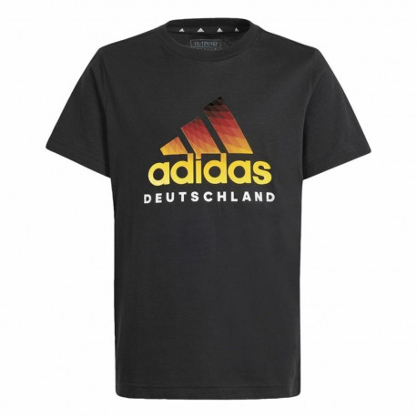 Lühikeste varrukatega T-särk Adidas Deutschland Must
