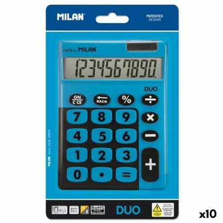 Calculator Milan TOUCH DUO Blue 14,5 x 10,6 x 2,1 cm (10 Units)