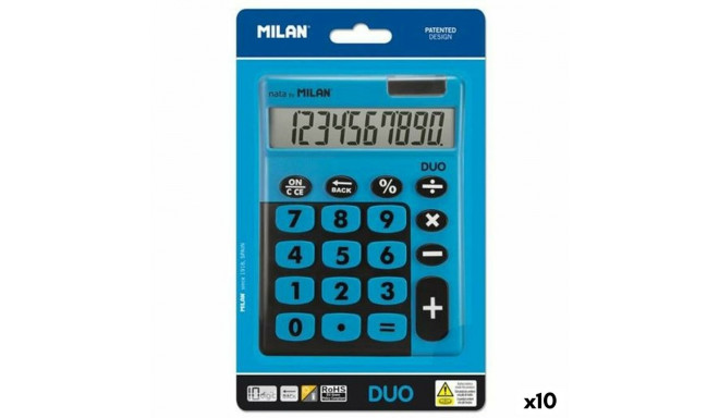 Calculator Milan TOUCH DUO Blue 14,5 x 10,6 x 2,1 cm (10 Units)