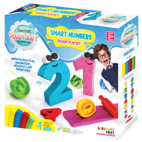 Gerardo's Toys voolimiskomplekt Numbrid Dough Craft 16 osa