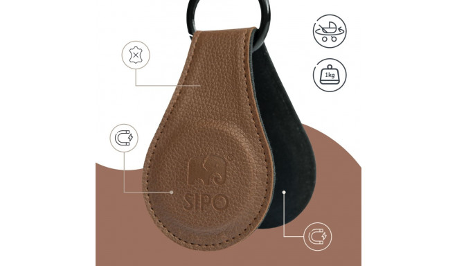 SIPO magnetic clips 2pcs brown SCA-15