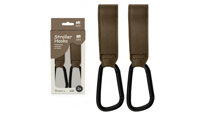 SIPO stroller hooks 2pcs brown SCA-11