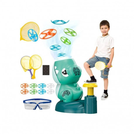 Kiddyz KT1 Dino Flying disc Catapult launcher toy with x2 Rockets