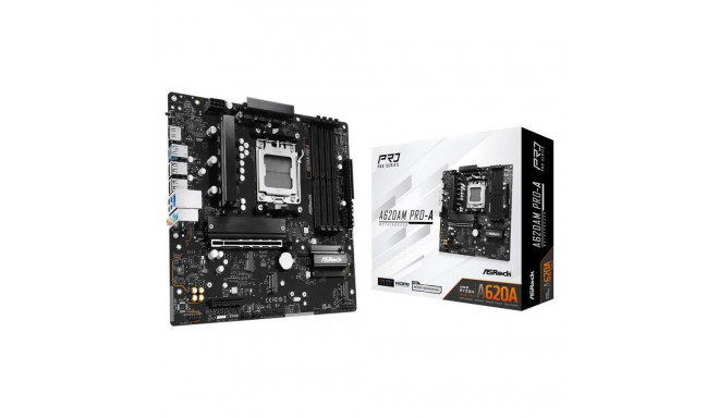 Asrock Mainboard||AMD A620A|SAM5|Micro-ATX|Memory DDR5|Memory slots 4|A620AMPRO-A