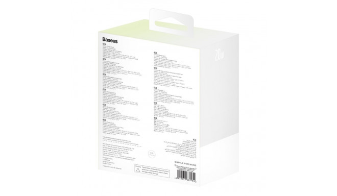 Baseus Baseus Popsicle 5200mAh 20W Powerbank with Built-in Lightning Cable (+ White Baseus Simple US