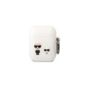 Karl Lagerfeld - Airpods 1/2 Choupette Silicone Case White