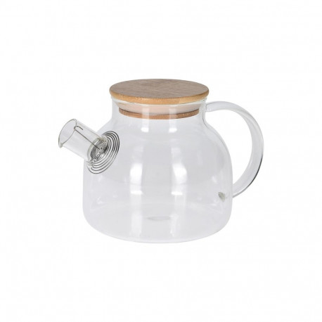TEAPOT GLASS 1L HEAT RESIST BOR GLASS