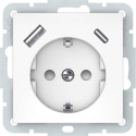 SOCKET USB-A+C WHITE RP16-002-22/A+C QR