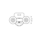 DOUBLE UPPER ROLLERS 21MM CHROME 2PCS