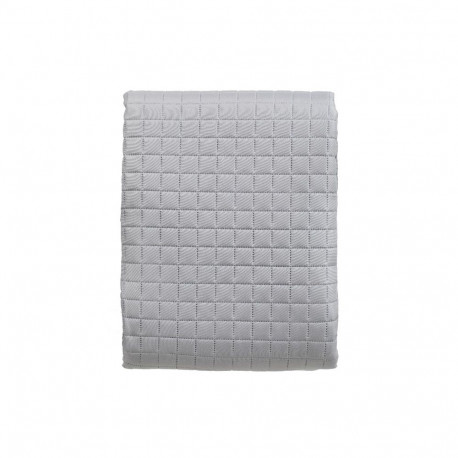 BEDSPREAD MICRO 160X220 CM SQUARES GREY