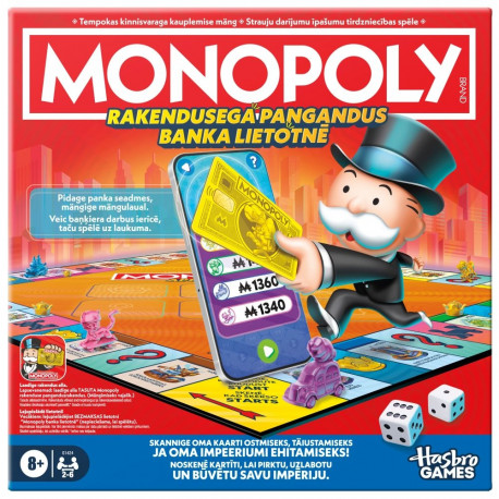 MONOPOLY lauamäng Rakendusega pangandus (eesti ja läti keeles)