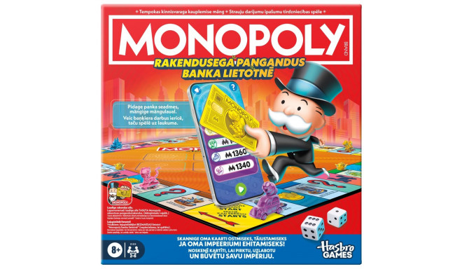 MONOPOLY lauamäng Rakendusega pangandus (eesti ja läti keeles)
