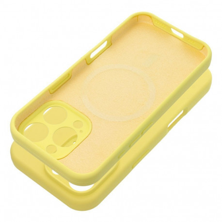 Case for iPhone 17 Silicone 2mm zgodny z MagSafe yellow