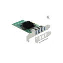 DeLOCK PCI Express x4 Card to 4 x external USB 3.0 Quad Channel - Low Profile Form Factor