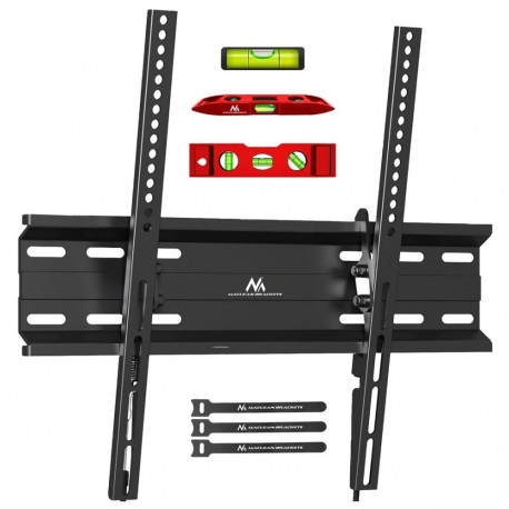 Maclean MC-748A TV or Monitor Mount, TV Wall Holder, Handle, max VESA 400x400, 32-70", 45kg, Black