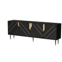 Cama 4D MOUNTAIN chest of drawers 204x40x72 black + gold Cama 4D MOUNTAIN chest of drawers 204x40x72 black + gold