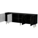 Cama 4D MOUNTAIN chest of drawers 204x40x72 black + gold Cama 4D MOUNTAIN chest of drawers 204x40x72 black + gold