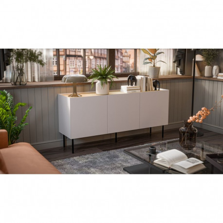 Cama FELLINI kummut 150x40x70 kašmiir + õlitatud tamme pealisplaat