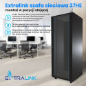 Extralink Rackmount cabinet 37U 800x800 Black standing