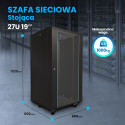 Extralink 27U 600x800 must põrandal seisev seinakapp