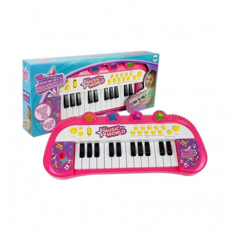 Pianinko Keyboard 24 klawisze Różowe