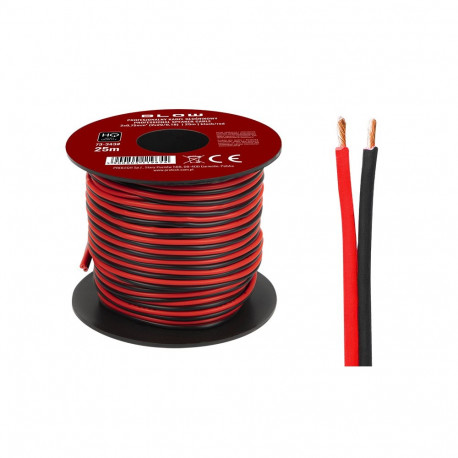 73-343# kõlarikaabel 2x0,75mm must-punane 25m