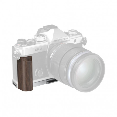 SmallRig 5563 L-Shaped Mount Plate with Wooden Handle for OM SYSTEM OM-3