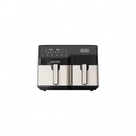 Black &amp; Decker BXAF9000E Double 9 L Stand-alone 2500 W Hot air fryer Black, Stainless steel