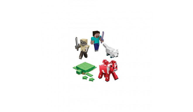 Minecraft Action Figures &amp; Accessories Set, 3.25-inch Scale Collectible Toys (Characters May