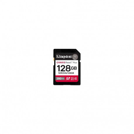 Kingston Technology 128GB Canvas React Plus SDXC UHS-II 280R/100W U3 V60 for Full HD/4K