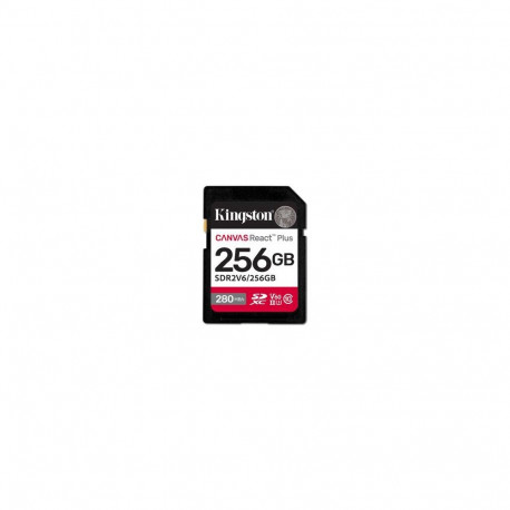 Kingston Technology 256GB Canvas React Plus SDXC UHS-II 280R/150W U3 V60 for Full HD/4K