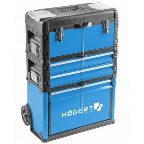 Hogert tööriistakäru HT7G080, 45kg, 3 sahtlit, 420x220x150mm, 390x215x60mm, 410x210x280mm, teleskoop