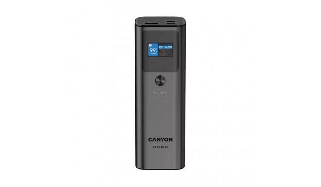 CANYON PB-2010 lennureisidele lubatud akupank 27000mAh/97.2Wh Li-poly aku in/out:2xUSB-C PD3.1 140W 