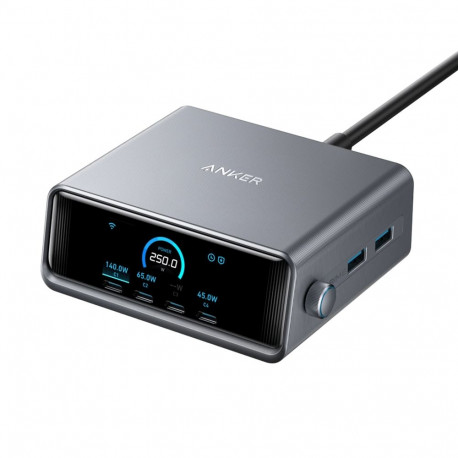 Anker A2345341 Prime 250W 4xUSB-C 2xUSB-A laadija, must