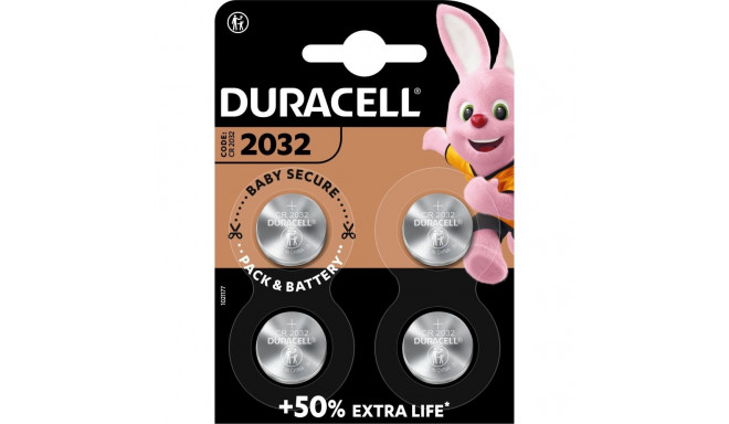 Duracell CR2032 liitium patarei 3V (4 tk, CR2032)