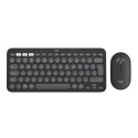 Logitech Pebble 2 Combo Keyboard and Mouse, Gray