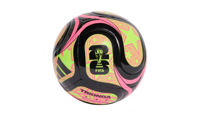 Piłka nożna adidas World Cup 26 Trionda Club czarno-różowo-zielona JD8053 4