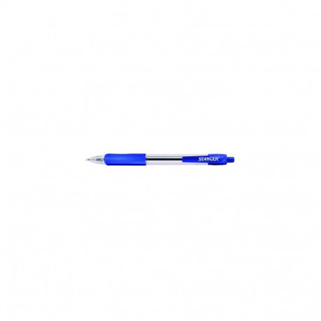 STANGER Ball Point Pens 1.0 Softgrip retractable, blue, 1 pcs. 18000300038