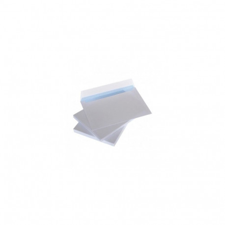 Envelopes with stripe C6 114x162 mm, white 75g x 50 pcs