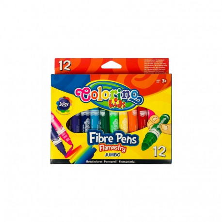 Colorrino Kids JUMBO Round tip markers 12 colours