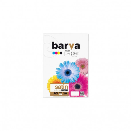 Photo paper white satin BARVA 255 g/m2, A3, 20 pages