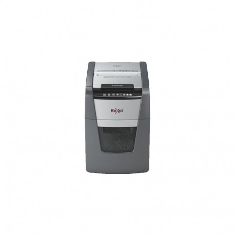 Rexel Optimum AutoFeed+ 100X Paper Shredder Cross Cut 4x28mm P-4 34L 55 dBA, Grey/Black