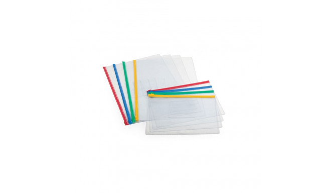 Forpus plastic envelope with zipper A5, transparent assortment