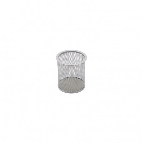 Pencil case Forpus, round, silver, empty perforated metal 1005-009